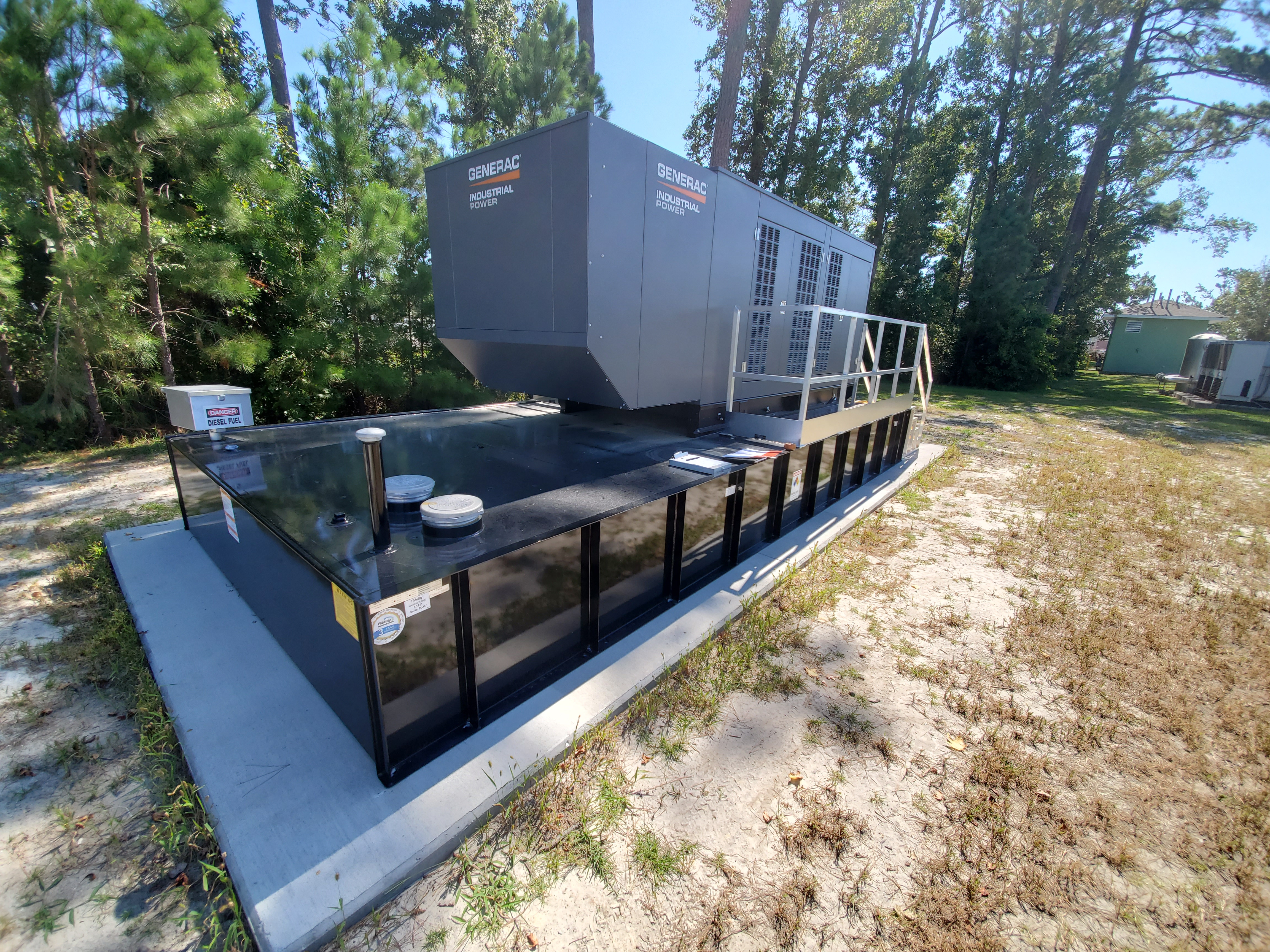 Military Base Generator with Stair Access Install